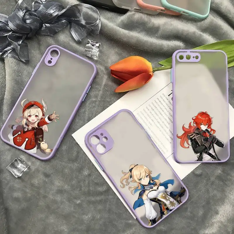 

genshin impact Phone Case matte transparent For iphone 7 8 11 12 plus mini x xs xr pro max cover