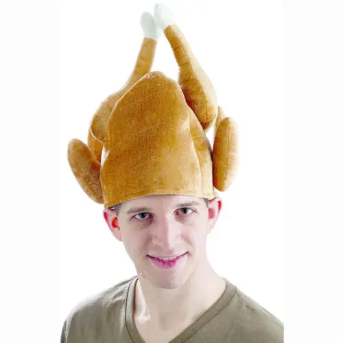 Women Men Hat Turkey Thanksgiving Novelty Cooked Chicken Bird Secret Santa Fancy Dress | Bucket Hats