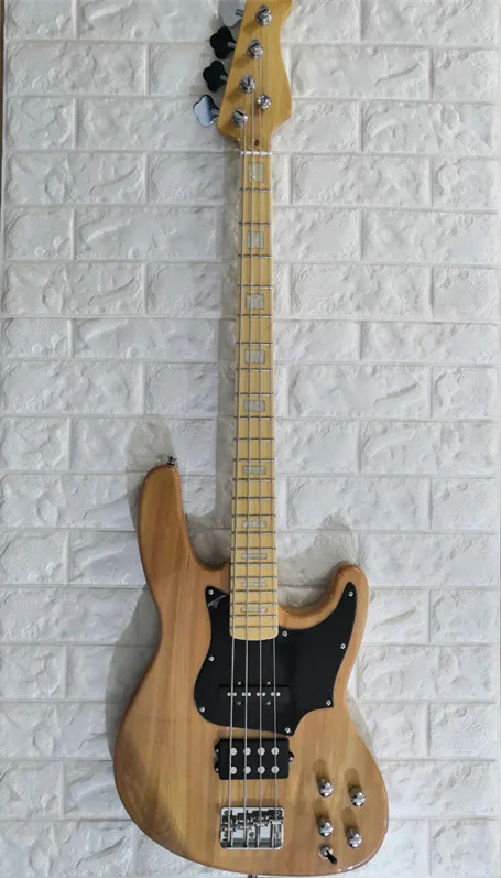 Электрический Гитары бас джаз гитара 4 строки натуральный цвет активная