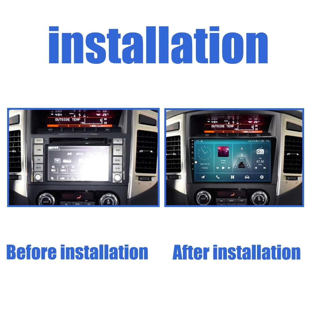 Android 11 For Mitsubishi Pajero 4 V80 V90 2006 - 2014 GPS Car Radio Player Navigation Multimedia Wireless Carplay BT No DVD |