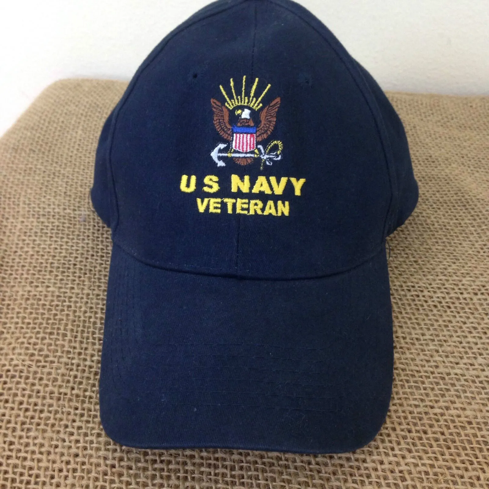 Напечатанный американский морской Ветеран темно синий один размер крюк петля