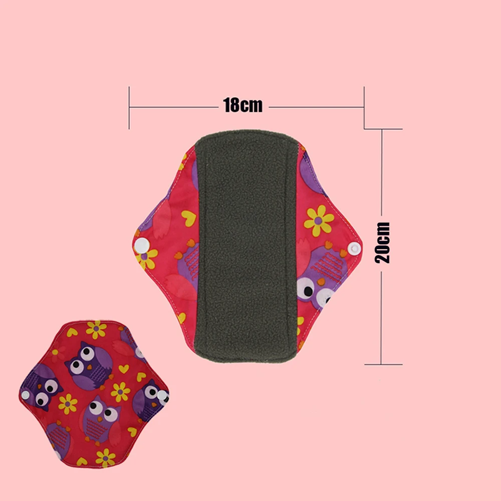 5 шт. ПУЛ Водонепроницаемый моющийся бамбуковый уголь гигиенические прокладки