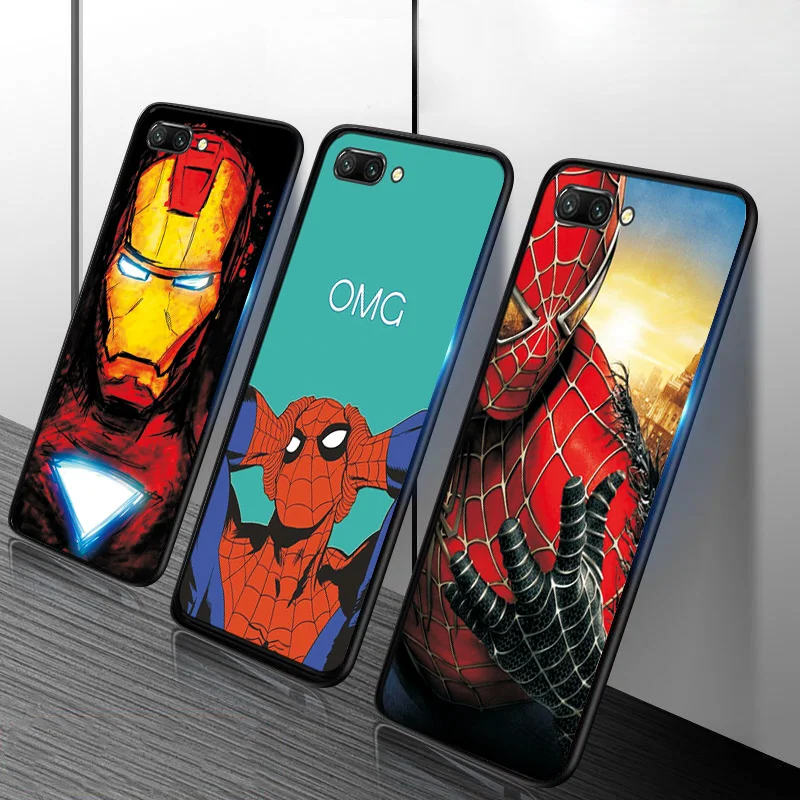 Чехол с изображением Мстителей для huawei Honor 10, черный чехол из ТПУ с изображением героев Marvel, чехол s для huawei Honor 10 Honor 10i 10 Lite V10, чехлы