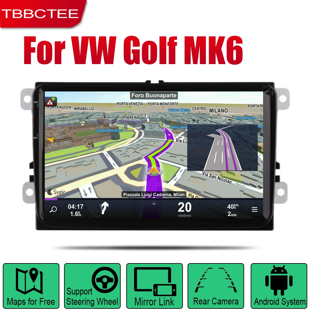 Android автомобильный GPS Navi для Volkswagen VW Golf MK6 2008 2009 2010 2011 2012 2013 2014 плеер навигация