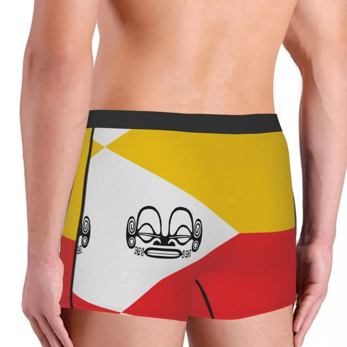 Flag Of Marquesas Islands Men's Boxer Briefs Flags of the regions of France Humor Graphic Men's boxer leggings