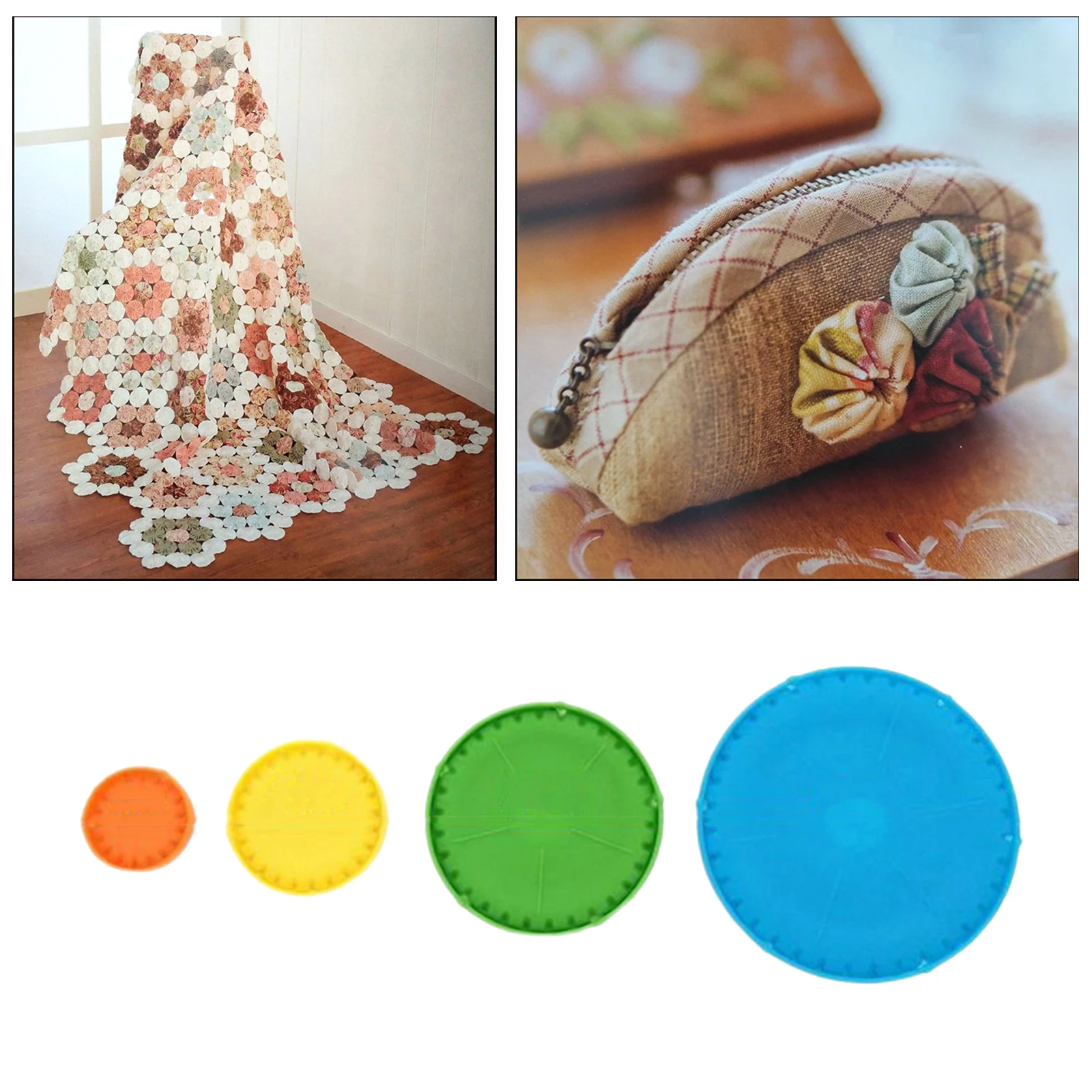 Круглые шаблоны для изготовления цветов из ткани Quick Yo-Yo сделай сам 4 см 6 9 12 | Дом и