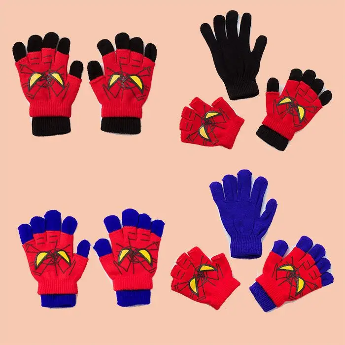

Милые детские трикотажные перчатки в популярном стиле с героями фильма Супергерои многофункциональные двойные перчатки