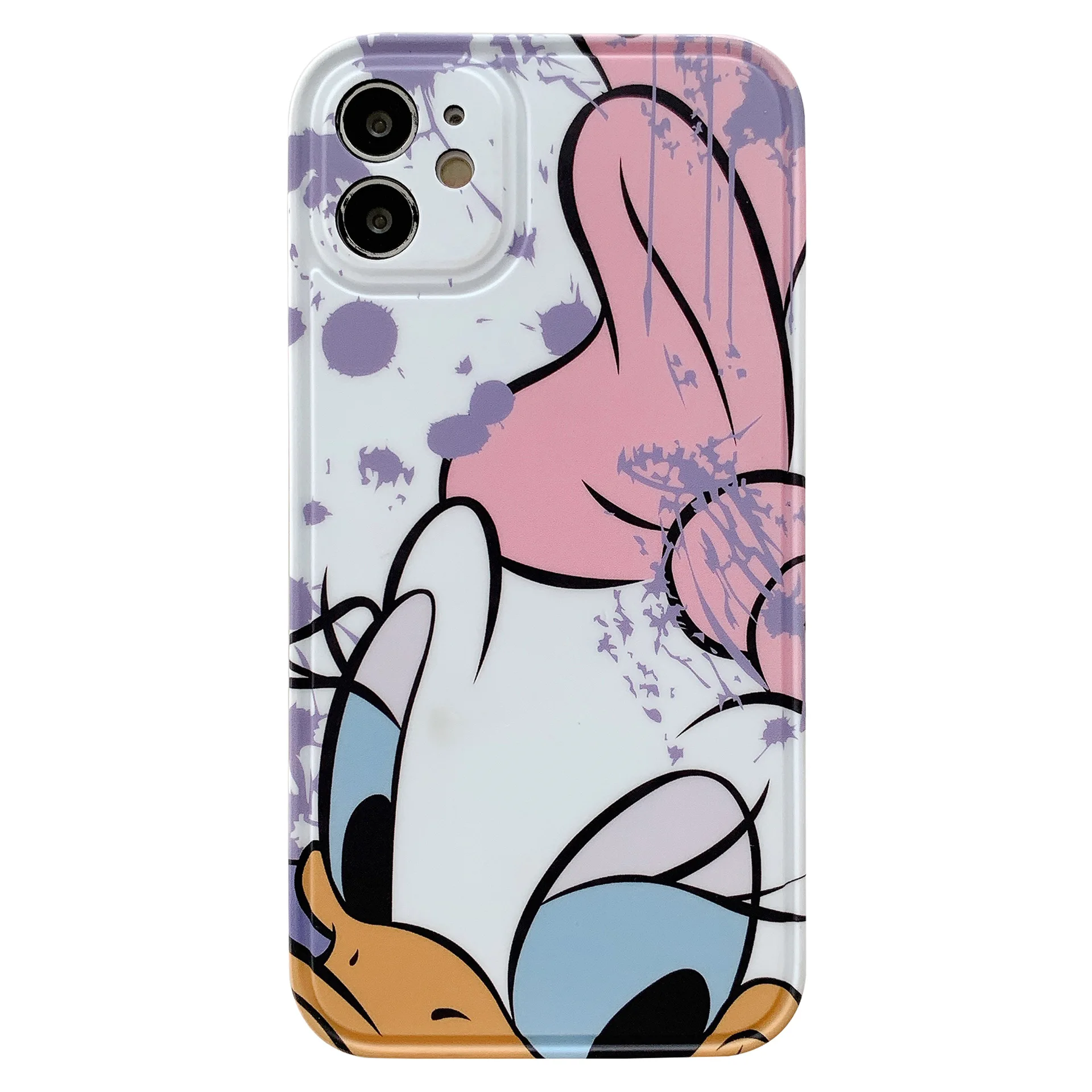 

DISNEY Cartoon Donald Daisy Graffiti Soft Silicone Phone Case for iPhone 11 12 12Pro Max iPhone X XR XS Max 7 8 Plus Phone Case
