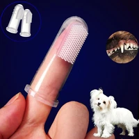super soft pet finger toothbrush teeth cleaning bad breath care nontoxic silicone tooth brush tool dog cat cleaning supplies