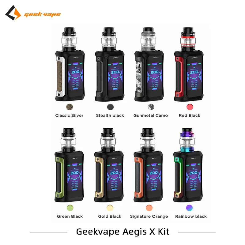 Электронная сигарета Geekvape Aegis X Kit 200 Вт обслуживаемый атомайзер Двойной