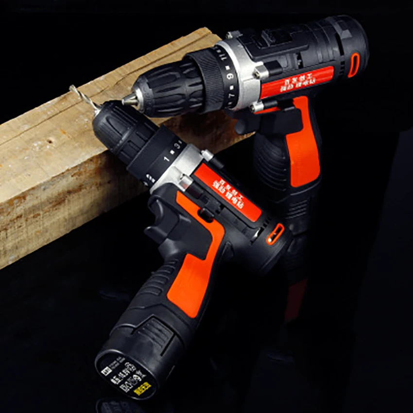24V Профессиональная беспроводная перезаряжаемая электрическая дрель для дома