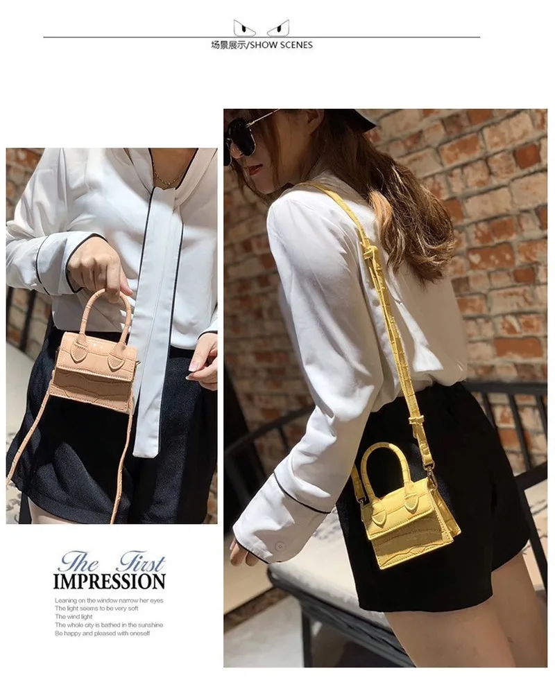 

Ladies Crocodile Pattern Personality All-match Handbag Fashion Multifunctional Mini Shoulder Messenger Bags Sac A Dos Bolsa