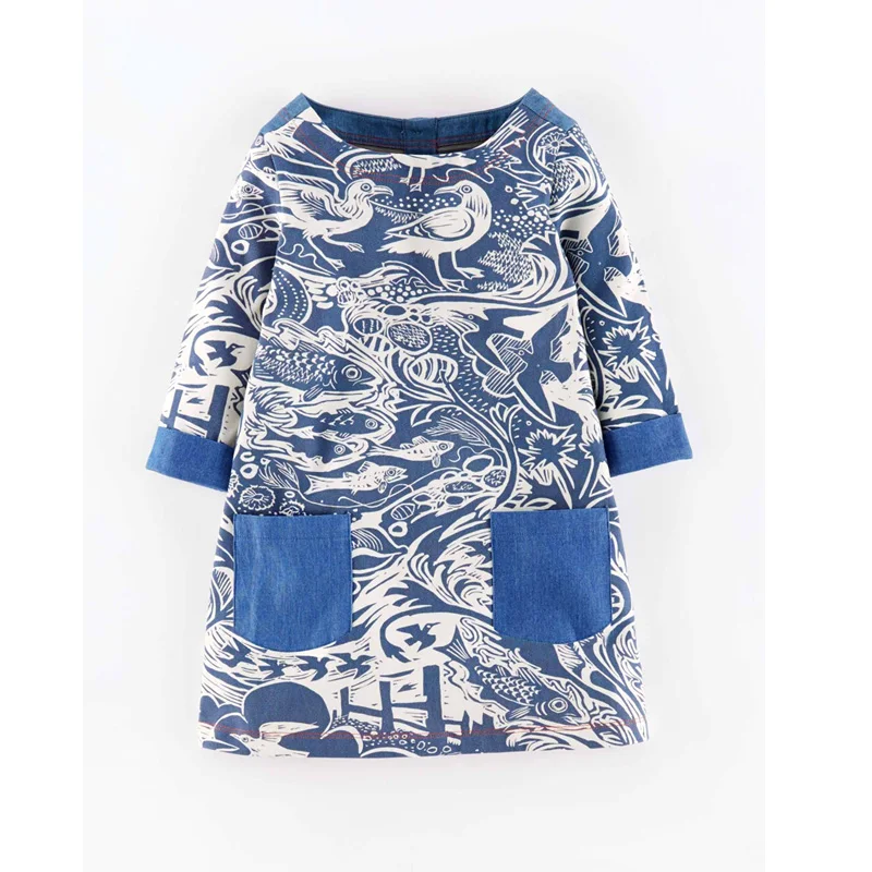 Детские платья для девочек с цветочным принтом новинка 2023 детское летнее платье