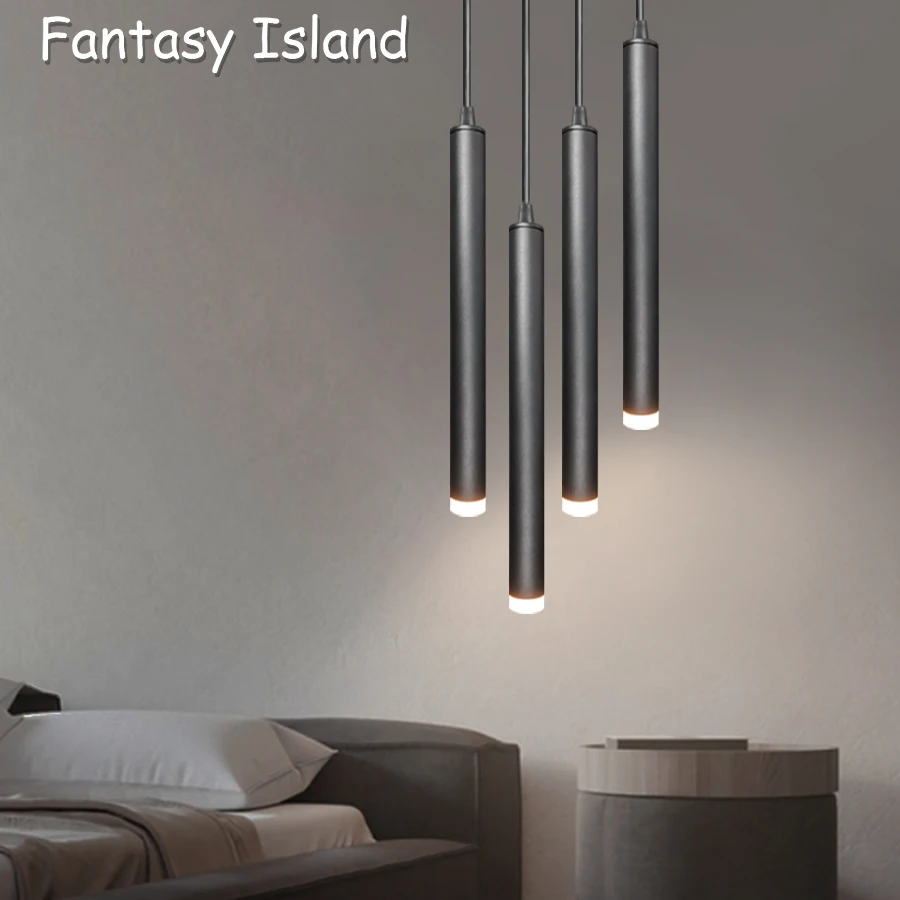 White Black Led Chandelier Ceiling Kitchen Long Tube 3W Pendent light Bar Counter Decoration Modern Fixtures | Лампы и освещение