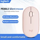 Оригинальная Беспроводная Bluetooth-Мышь Logitech pebble M350, деловая и офисная ультратонкая Милая портативная мышь для мальчиков и девочек