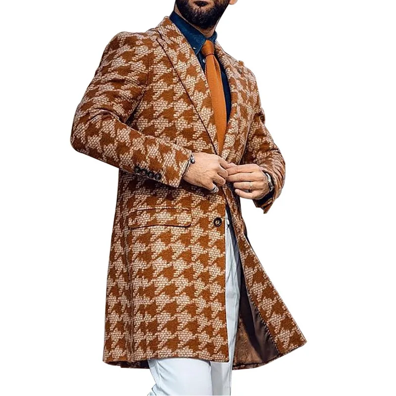 

Мужской приталенный шерстяной кардиган, однотонное пальто с длинным рукавом, разноцветное пальто, зима 2021, одежда с полосками
