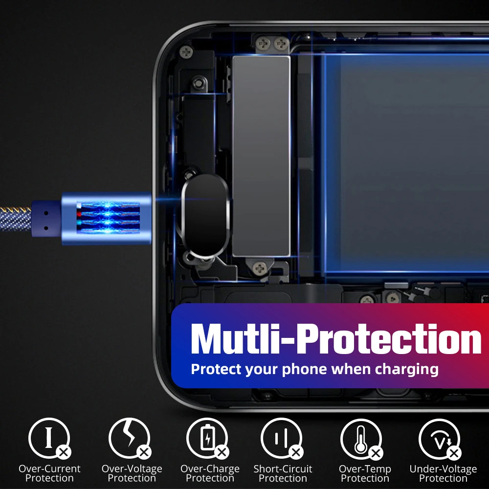 Кабель Micro USB FONKEN 2.4A джинсовый кабель для передачи данных зарядный шнур сотового