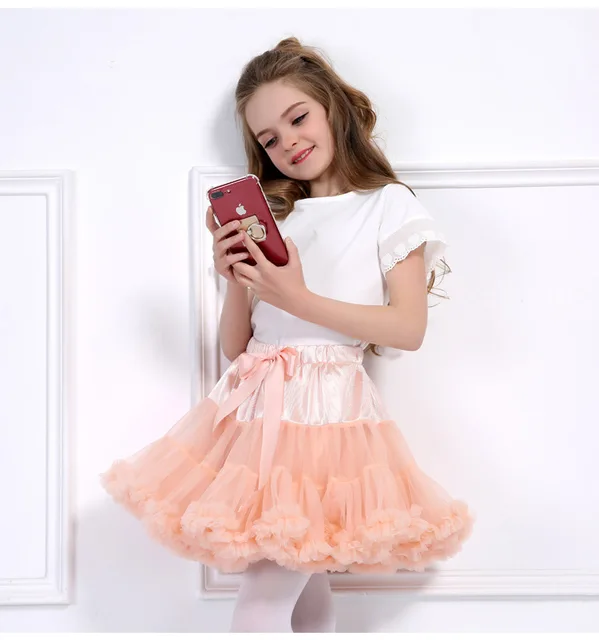 1-10Y Girls Kids Tutu Skirt Ballerina Pettiskirt Layer Fluffy Children Ballet Skirts For Party Dance Princess Tulle Miniskirt 1