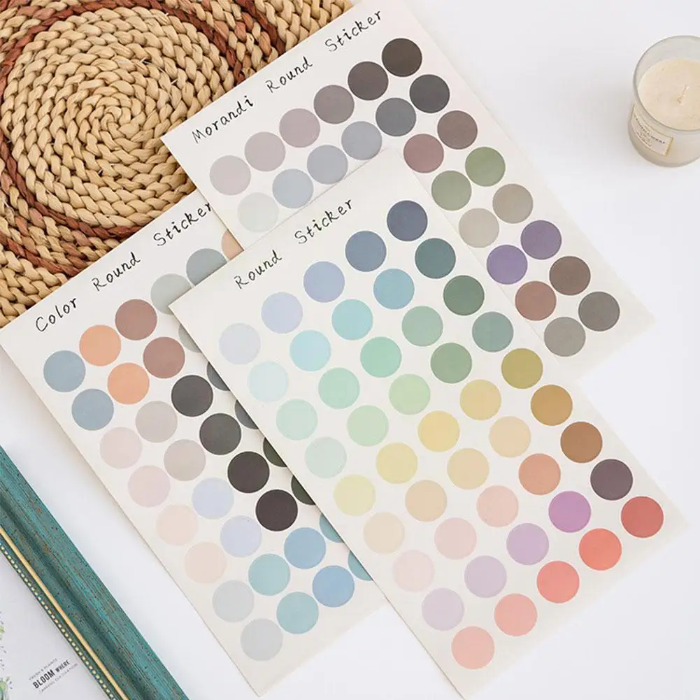 

Color Decorative Dot Stickers Earth Color Label Stickers Art Children's Wall Stickers Room Stickers Decals Wall Decoration R0P1