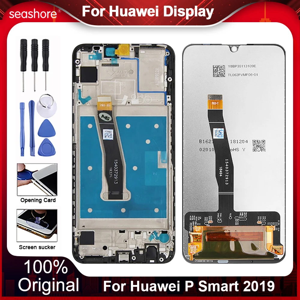 6,21 "Original para Huawei P Smart 2019 pantalla LCD de pantalla t&aacute;ctil para Huawei P inteligente 2019 LCD POT-LX1 piezas de repuesto-0