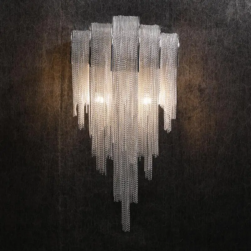 Хромированный алюминиевый светодиодный настенный светильник настенные