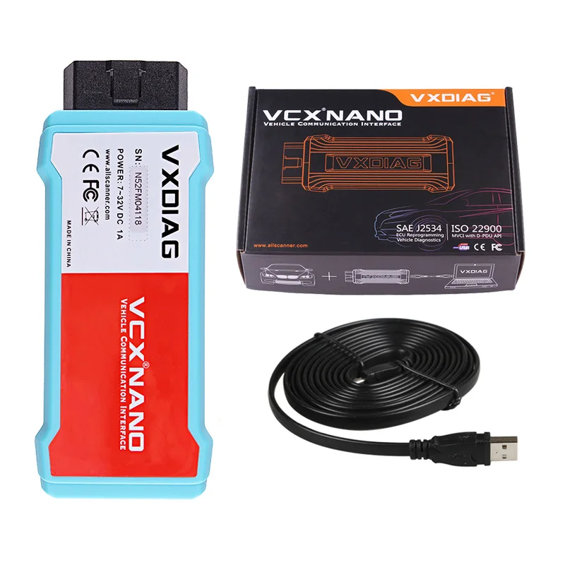 VXDIAG VCX NANO для Ford для Mazda OBD2 автомобильный диагностический инструмент 2 в 1 IDS V115 WiFi automo Obd2 сканер PCM, ABS PK fvdi j2534