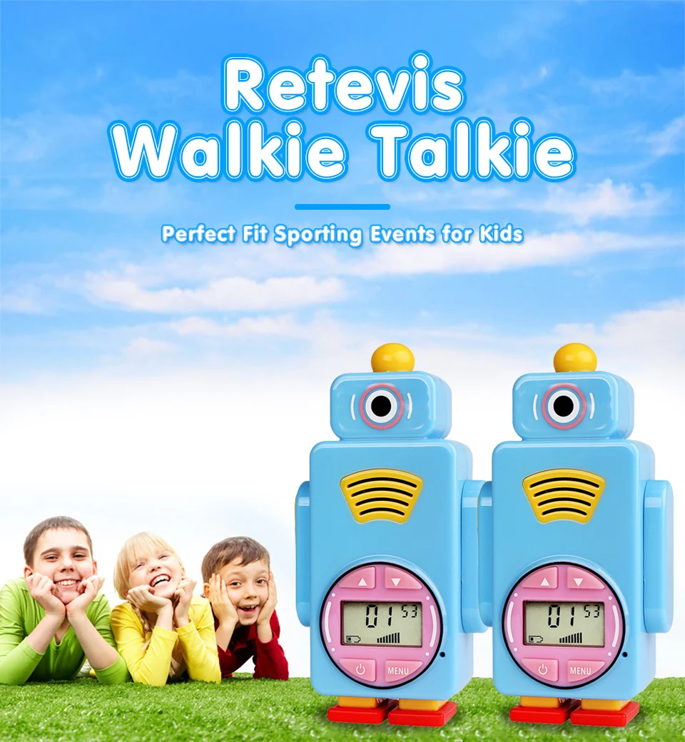 Retevis RT36 мультипликационный робот Walkie Talkie 2 шт. детский двухсторонний радио 0 5 Вт VOX