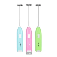 3pcs mini food blender mixer electric egg drinks milk frother foamer whisk mixer stirrer cooking tools hand blenders random colo