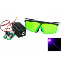 focusable 405nm 50mw violet blue laser diode module point dot lasers 12v ttl w450nm portection goggles