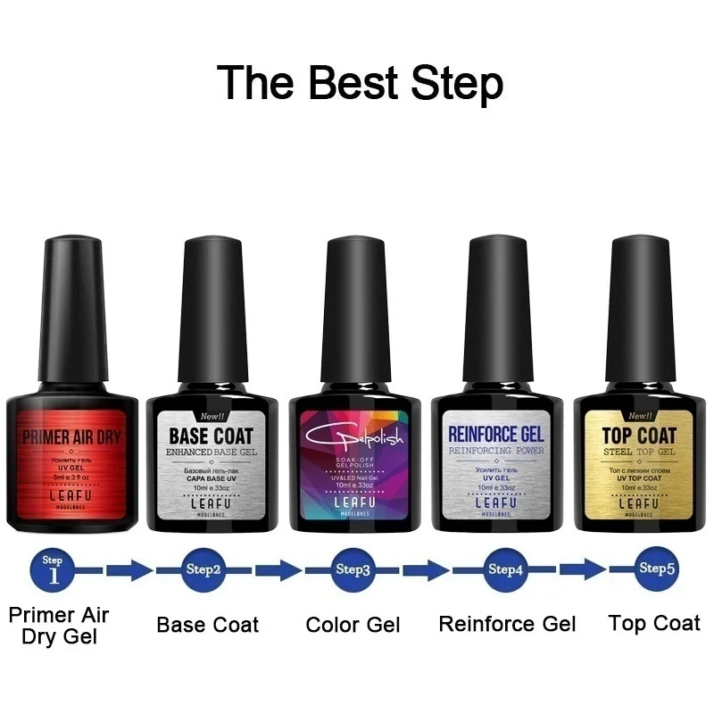 Modelones Soak Off Базовый Топ Гель лак для ногтей набор долговечный усиленный