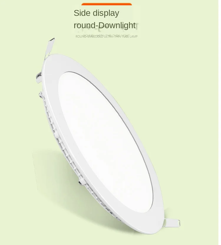 

Ultra-Thin Downlight LED Shopping Mall Commercial Embedded Panel Light 1cm round Hole 7.5 Ceiling Lamp Ceiling Hole Lamp