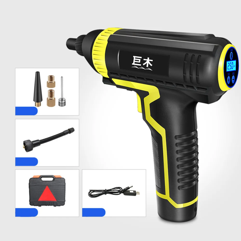 

120W Rechargeable Wireless Portable Air Pump Electric Inflator Handheld Vehicle Car Tire Compressor