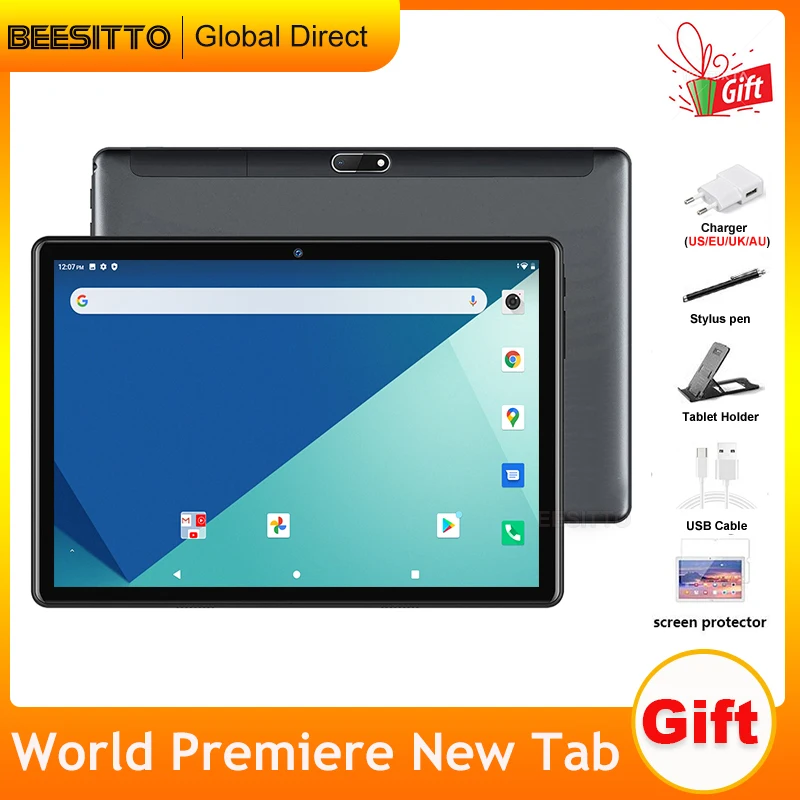 

10-дюймовый планшет с восьмиядерным процессором, ОЗУ 64 ГБ, ПЗУ 64 ГБ, Android 2022