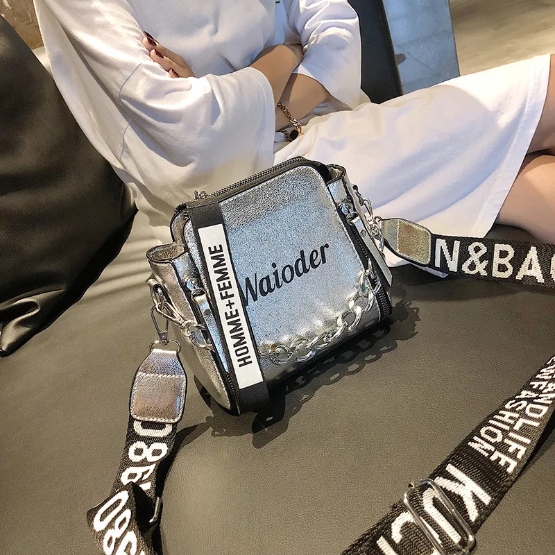Лазерная женская сумка на плечо с надписью INS Популярная женская сумка Праздничная PU сумка-мессенджер для леди дизайн Изысканная сумка через плечо