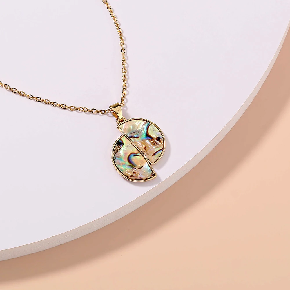 

Europe The United States Geometry Pendant Chain Creative Contracted Semicircle Shape Pendant Necklace Restoring Ancient Ways