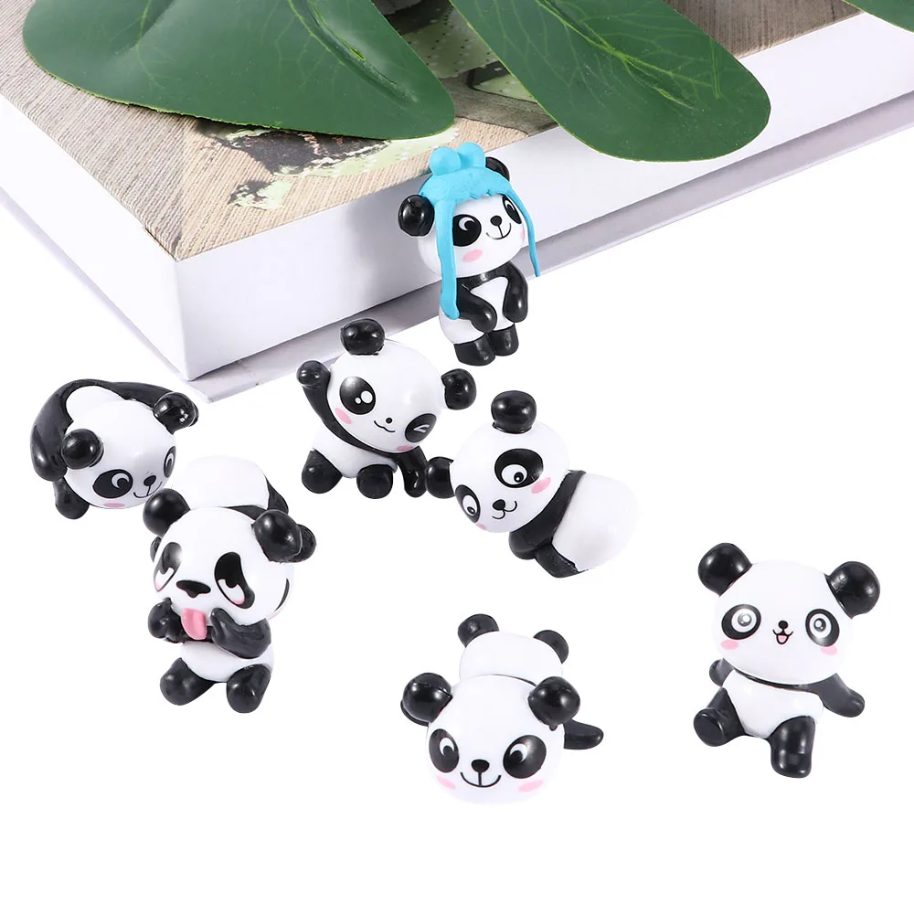 8 шт./компл. миниатюрные фигурки панды модель детские игрушки фигура мира