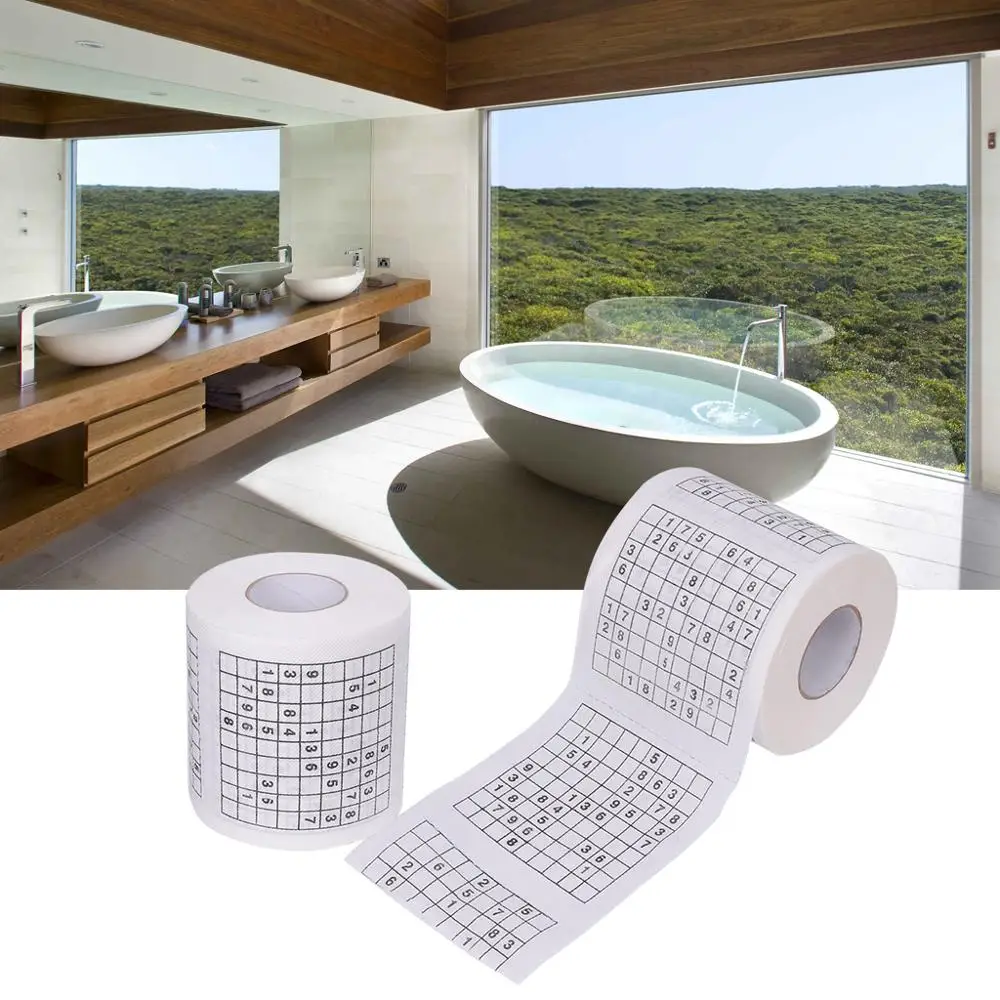 Прочный Sudoku Su печатная ткань фотобумага хорошая игра головоломка|Туалетная