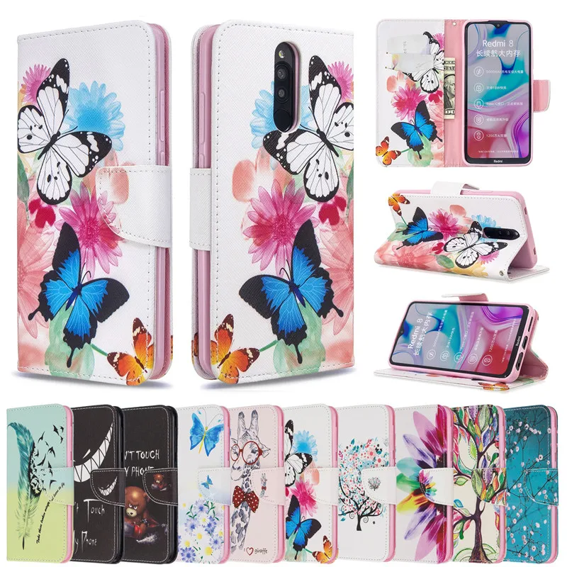 Чехол книжка из искусственной кожи для Xiaomi Redmi Note 8T чехол бумажник с подставкой и