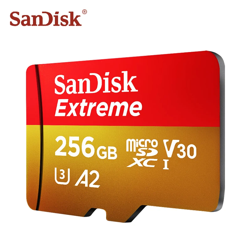 SanDisk Экстрим A2 U3 V30 Micro SD карта 128 ГБ 32 64 Гб 256 класс 10 памяти TF SD/TF флэш карты MicroSD для
