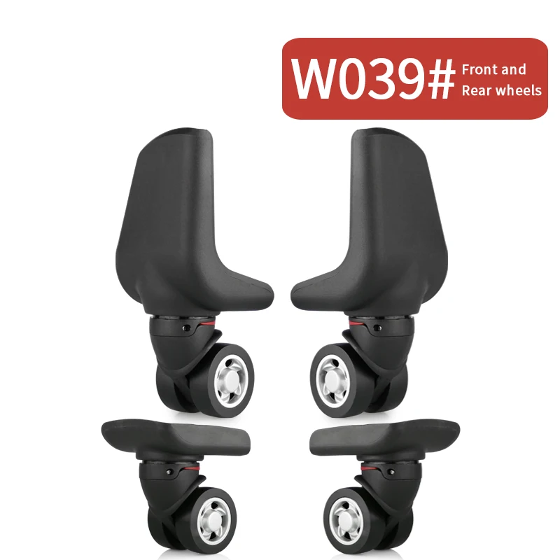 W039(4 Wheels)Black Багажная сумка на колесиках колеса Ремонт Универсальный Дорожный чемодан Запчасти Аксессуары ssuitcase карты прокатки запасные колеса для чемодана - Цвет: W039(4 Wheels)Black
