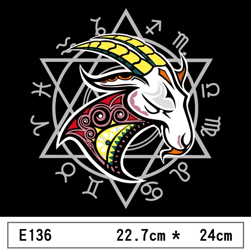 Железные нашивки на животных 12 созвездий для одежды термопереводные наклейки