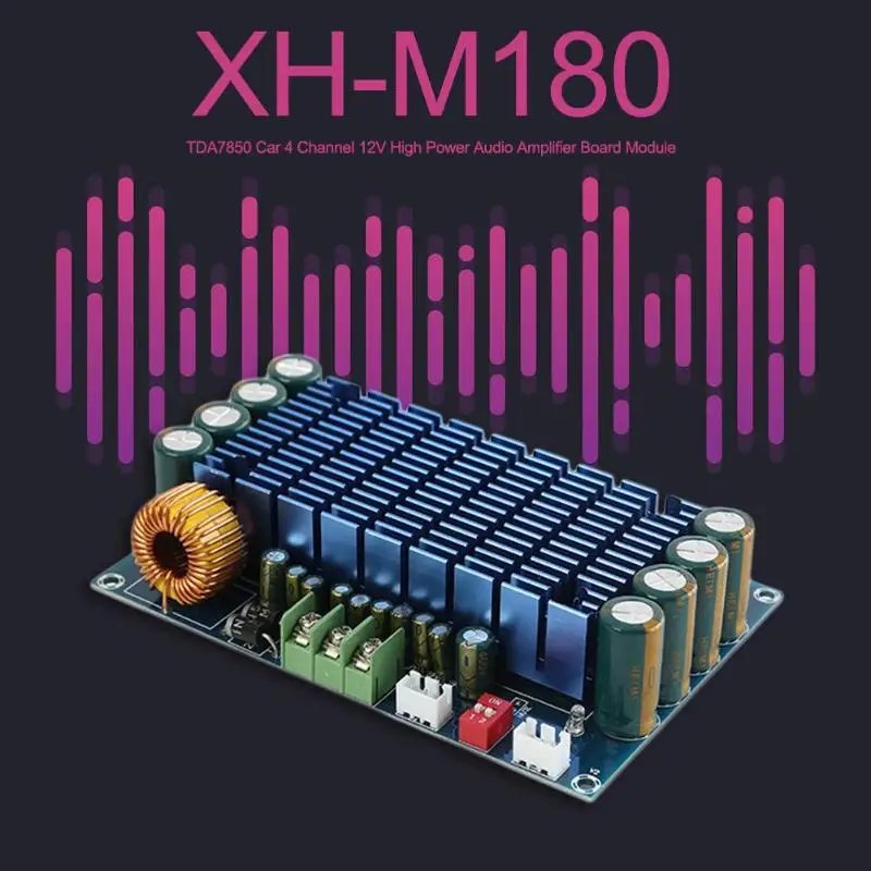 4x50 Вт XH-M180 TDA7850 автомобильный 4-канальный 12 В усилитель высокой мощности модуль
