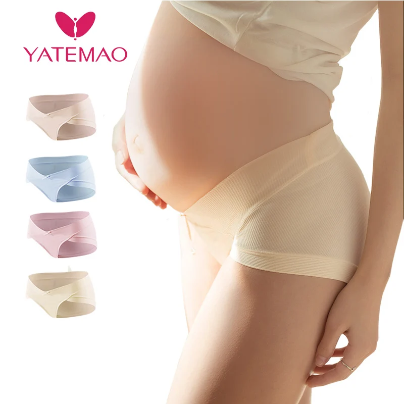 Нижнее белье YATEMAO из хлопка для беременных u образное нижнее с низкой талией трусы