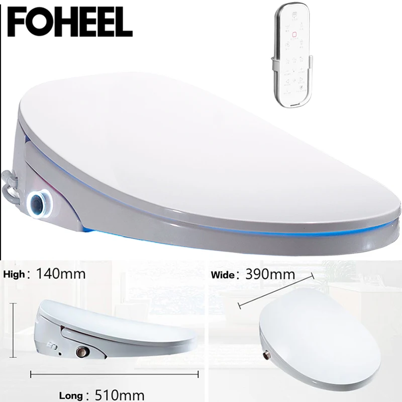 

FOHEEL wc Auto SPA smart toilet seat lid smart knob HD LED display toilet seat cover electronic bidet toilet seat cover for baby