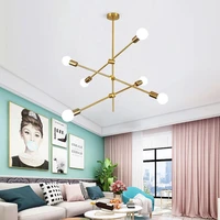 magic bean molecular chandelier lights rotatable adjustment luxury brass color for living room foyer kitchen bedroom home decor