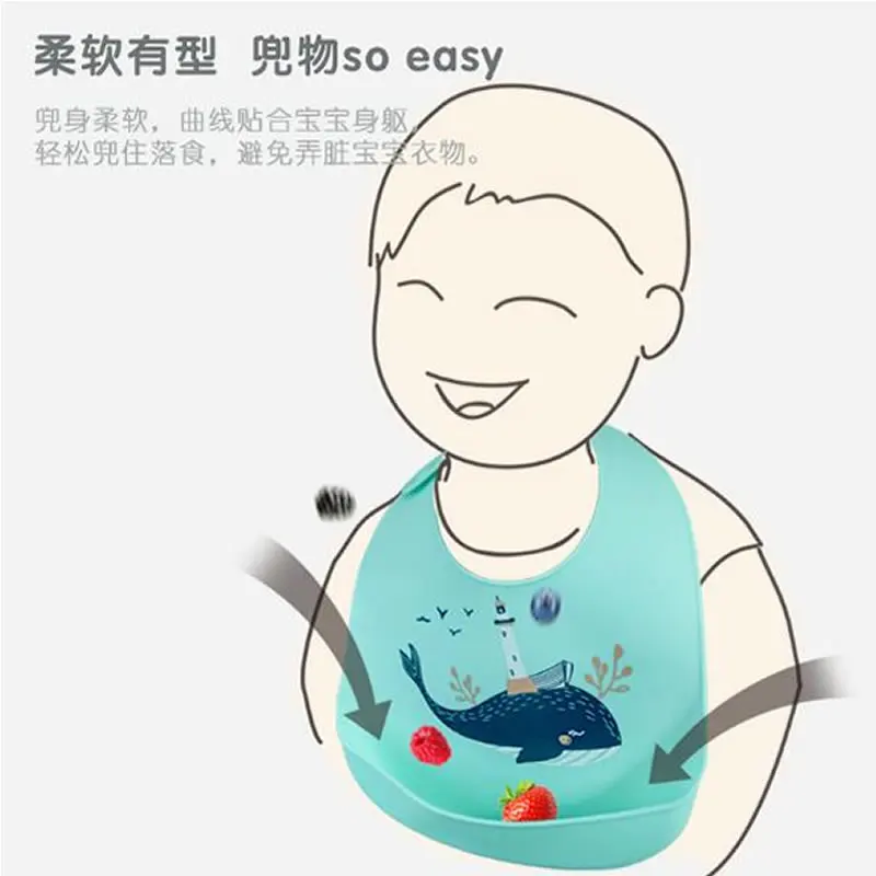 Baby baby to eat bib stereo silicone waterproof super pap child large-sized saliva round disposable | Детская одежда и обувь