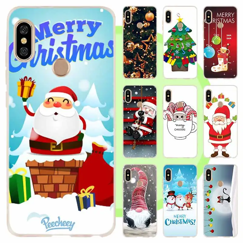 

Slim Silicone Case For Xiaomi Redmi 9a 8A 7A Matte Soft Case Note 10 9 8 7 Pro Max Y3 10S 9S 8T 5G Winter Merry Christmas