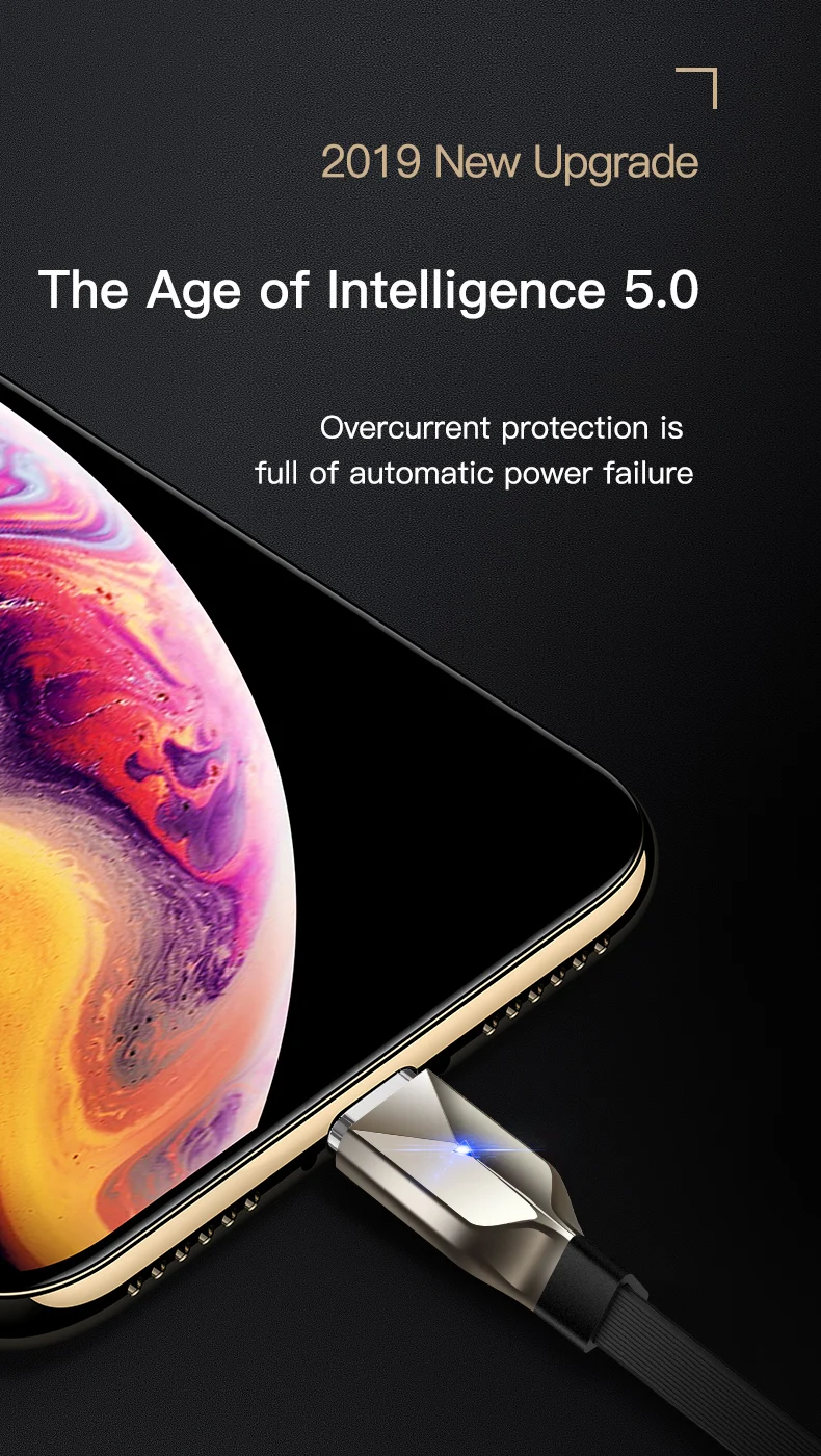 VLAMPO USB кабель для Apple iPhone X XS MAX XR 8 7 6 plus 2.5A кабель для быстрой зарядки мобильного телефона шнур для зарядки 1 м