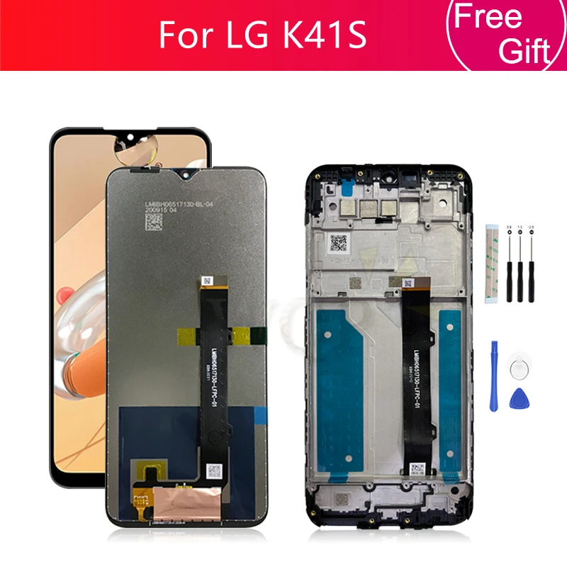 ЖК-дисплей для LG K41S с рамкой LMK410EMW, запасные части для ЖК-дисплея 6,55 дюйма