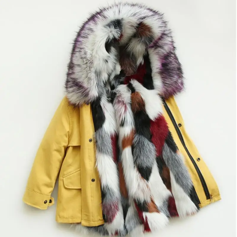 

Kids Winter Jackets Girls Faux Fur Coats Fashion Faux Fox Fur Baby Girl Warm Jackets Winter Jacket Girls Coats Hooded Unisex W93